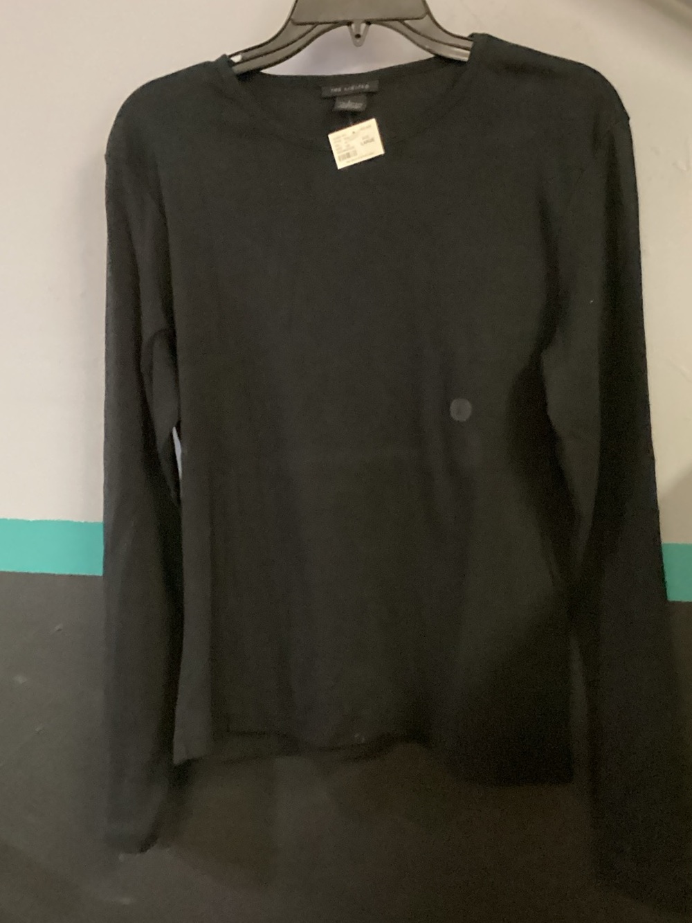 The Limited Black Crewneck Long Sleeve Tee